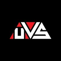 diseño de logotipo de letra triangular uvs con forma de triángulo. monograma de diseño de logotipo de triángulo uvs. plantilla de logotipo de vector de triángulo uvs con color rojo. logo triangular uvs logo simple, elegante y lujoso. ultravioleta