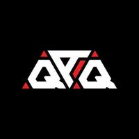 QAQ triangle letter logo design with triangle shape. QAQ triangle logo design monogram. QAQ triangle vector logo template with red color. QAQ triangular logo Simple, Elegant, and Luxurious Logo. QAQ