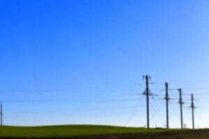 High-voltage power poles photo