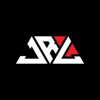 JRL triangle letter logo design with triangle shape. JRL triangle logo design monogram. JRL triangle vector logo template with red color. JRL triangular logo Simple, Elegant, and Luxurious Logo. JRL