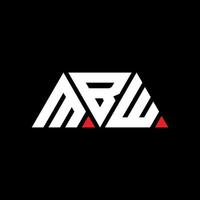 diseño de logotipo de letra de triángulo mbw con forma de triángulo. monograma de diseño del logotipo del triángulo mbw. plantilla de logotipo de vector de triángulo mbw con color rojo. logo triangular mbw logo simple, elegante y lujoso. mbw