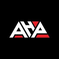 AHP triangle letter logo design with triangle shape. AHP triangle logo design monogram. AHP triangle vector logo template with red color. AHP triangular logo Simple, Elegant, and Luxurious Logo. AHP