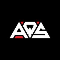 AQS triangle letter logo design with triangle shape. AQS triangle logo design monogram. AQS triangle vector logo template with red color. AQS triangular logo Simple, Elegant, and Luxurious Logo. AQS