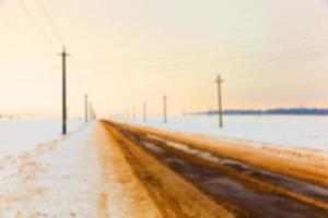 road in the winter photo