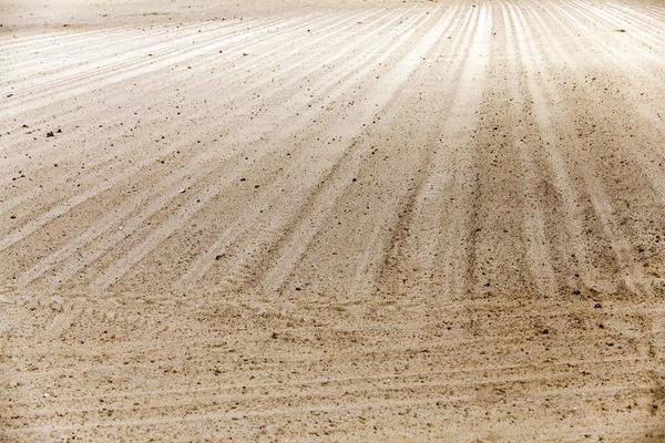 plowed land. close-up