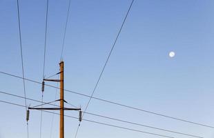 High-voltage power poles photo