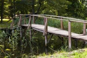 viejo puente de madera foto