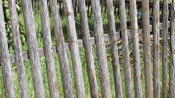 Wooden fence close up photo