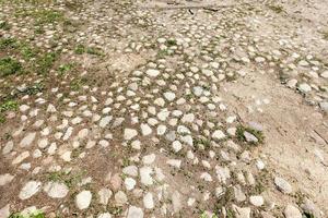 road cobblestones, close up photo