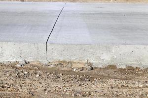 concrete road, close up photo