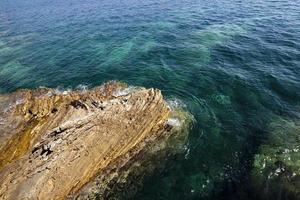 rocky shore close up photo