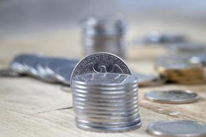 quarter dollar stack photo