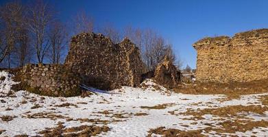 fortress ruins, winter photo