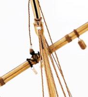 part of a ship - the part of model of the ship made of a tree. photographed by a close up photo