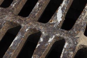 sewer grate, close up photo