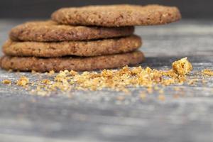 galletas de avena, primer plano foto