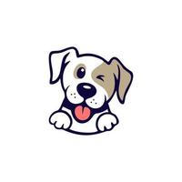 perro gallardo. una ilustración de un perro lindo y mimado, perfecto para una compañía de mascotas vector