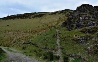 Rugged Path Up a  Hill in Northern England photo