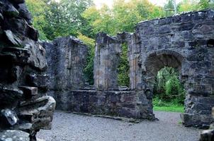 ruinas de piedra de la capilla dunstaffnage en escocia foto