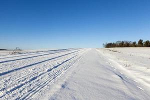 Road under the snow photo