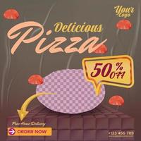 Stories template pizza, successful promotion in social networks, marketing concept. Food menu social media post banner. vector