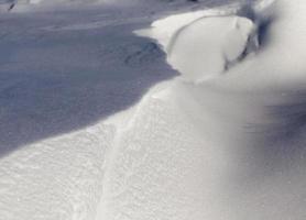 Snowdrifts having a structure photo