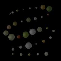 planetas lindos mínimos abstractos fuera del espacio, ilustración vectorial vector