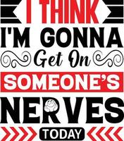 Nerves T-shirt Design eps file vector