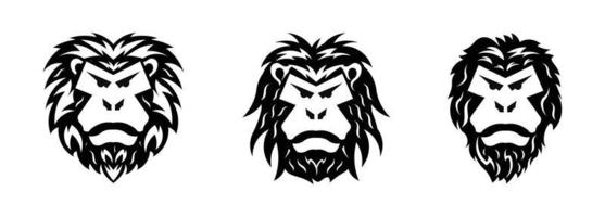 Gorilla Head Logo Template,Gorilla head vector, monkey head vector, ape face logo vector