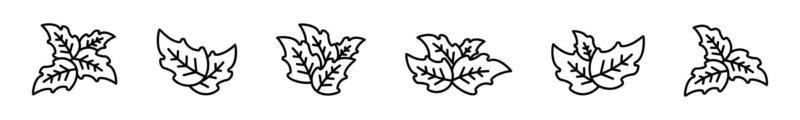 leaf icons set, leaf ecology nature element vector isolated on white background vector Illustration