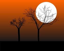 silhouettes of trees vector