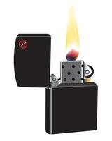 lighter in black color on a white background vector