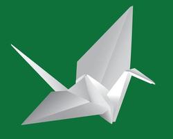 Japanese paper crane vector
