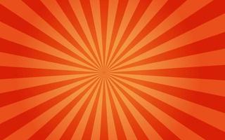 rayos de sol estilo retro vintage sobre fondo naranja, fondo de patrón de rayos de sol. rayos ilustración de vector de banner de verano. fondo de pantalla de rayos de sol abstractos para publicidad de redes sociales de negocios de plantilla.