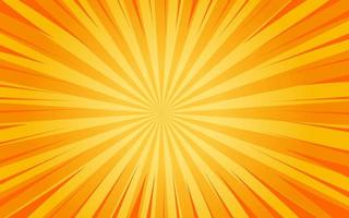rayos de sol estilo vintage retro sobre fondo amarillo y naranja, fondo de patrón de rayos de sol. rayos ilustración de vector de banner de verano. fondo de pantalla abstracto para publicidad de redes sociales de negocios de plantilla.