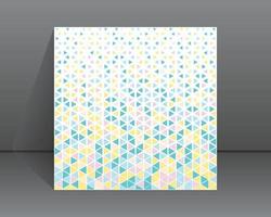 Vertical Pastel Color Triangle Halftone Background or Abstract Pop Art Texture Vector Template.