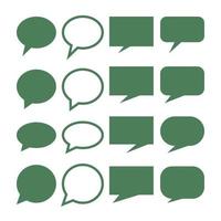 Chat message speech bubble set. Bubble chat vector template