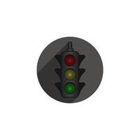 LED traffic light icon design vector