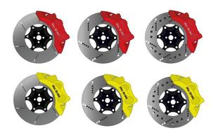 Car disc brake illustration vector