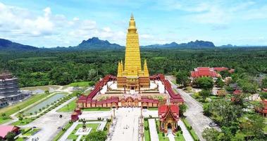 Amazing big beautiful temple in Thailand. Amazing concept of Thailand. Wat Bang Tong, Krabi Province, Thailand video