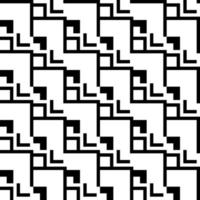 Line Pattern Square White Black Seamless Background vector