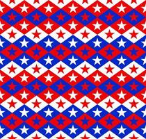 Seamless Background Pattern Five Pointed Star White Red Blue vector