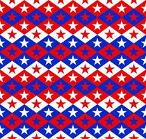 Seamless Background Pattern Five Pointed Star White Red Blue vector