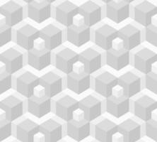 Background Geometric Pattern Cube Shape White Gray vector