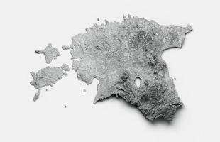 estonia mapa bandera sombreado relieve color altura mapa sobre fondo blanco 3d ilustración foto