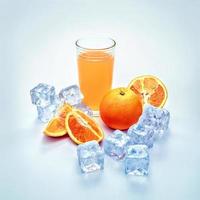 Cold orange juice photo