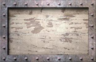 Metal frame with nails photo