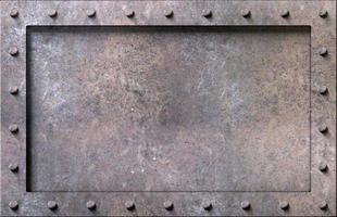 Metal texture with rivets background photo