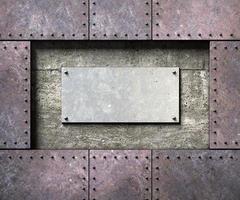 Metal texture with rivets background photo