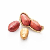 Peanuts over white photo